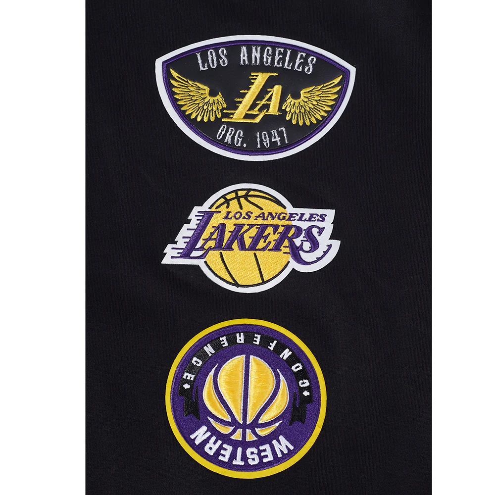 NBA LOS ANGELES LAKERS BORN FOR SPORT MEN'S FLC CREWNECK (BLACK) - Image 8