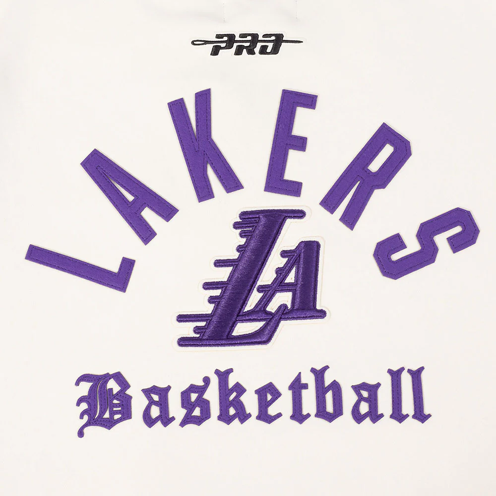 LOS ANGELES LAKERS MODERN ORIGINALS MEN'S FLC CREWNECK (EGGSHELL) - Image 8