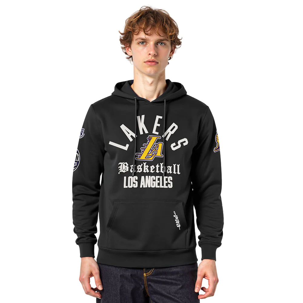 NBA LOS ANGELES LAKERS MODERN ORIGINALS MEN'S FLC PO HOODIE (BLACK)