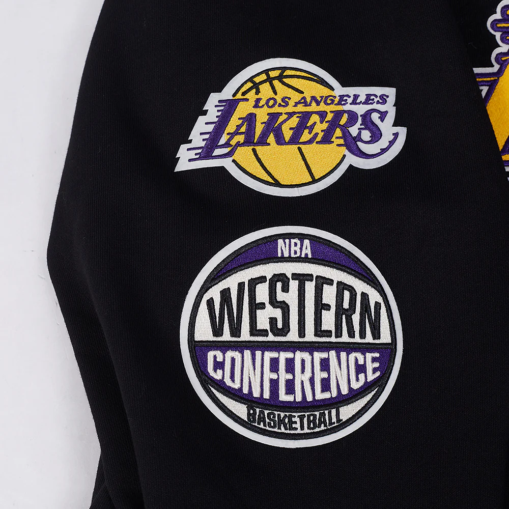 NBA LOS ANGELES LAKERS MODERN ORIGINALS MEN'S FLC PO HOODIE (BLACK) - Image 10