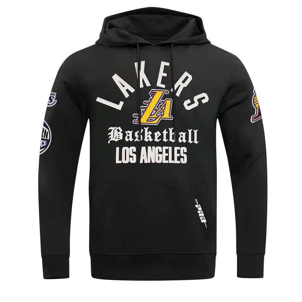 NBA LOS ANGELES LAKERS MODERN ORIGINALS MEN'S FLC PO HOODIE (BLACK) - Image 3