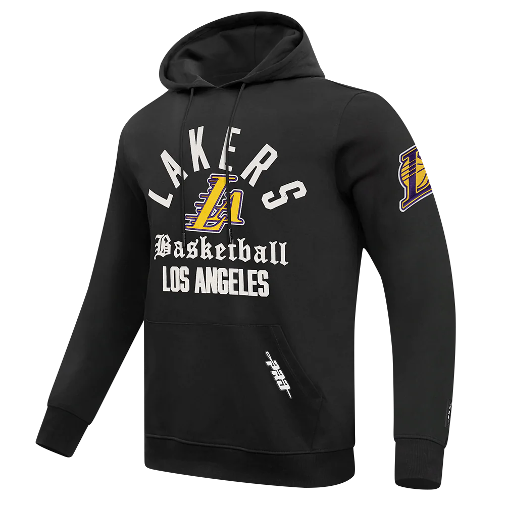 NBA LOS ANGELES LAKERS MODERN ORIGINALS MEN'S FLC PO HOODIE (BLACK) - Image 5