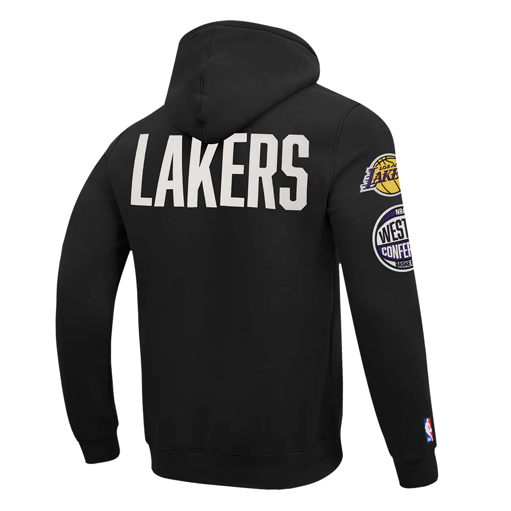 NBA LOS ANGELES LAKERS MODERN ORIGINALS MEN'S FLC PO HOODIE (BLACK) - Image 6