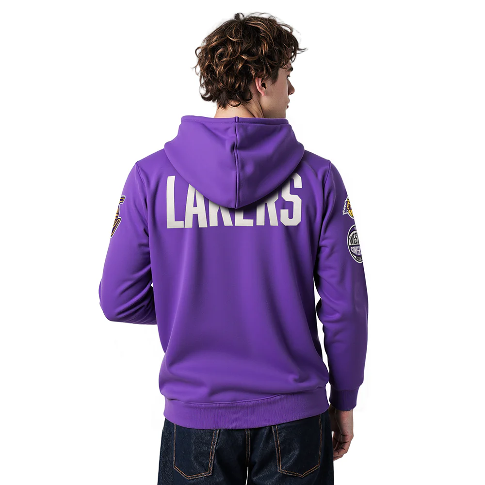 NBA LOS ANGELES LAKERS MODERN ORIGINALS MEN'S FLC PO HOODIE (Purple) - Image 2
