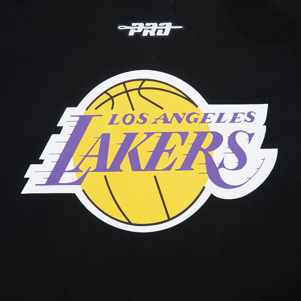 NBA LOS ANGELES LAKERS LIVING LARGE MEN'S DROP SHOULDER FLC PO HOODI (BLACK) - Image 8