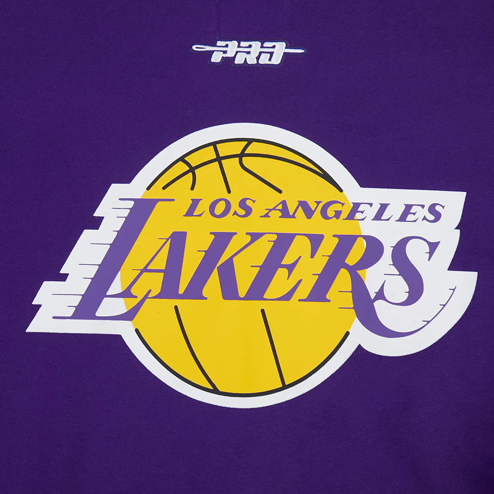NBA LOS ANGELES LAKERS LIVING LARGE MEN'S DROP SHOULDER FLC PO HOODI (PURPLE) - Image 5