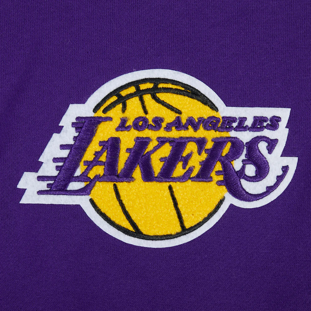 NBA LOS ANGELES LAKERS LIVING LARGE MEN'S DROP SHOULDER FLC PO HOODI (PURPLE) - Image 7