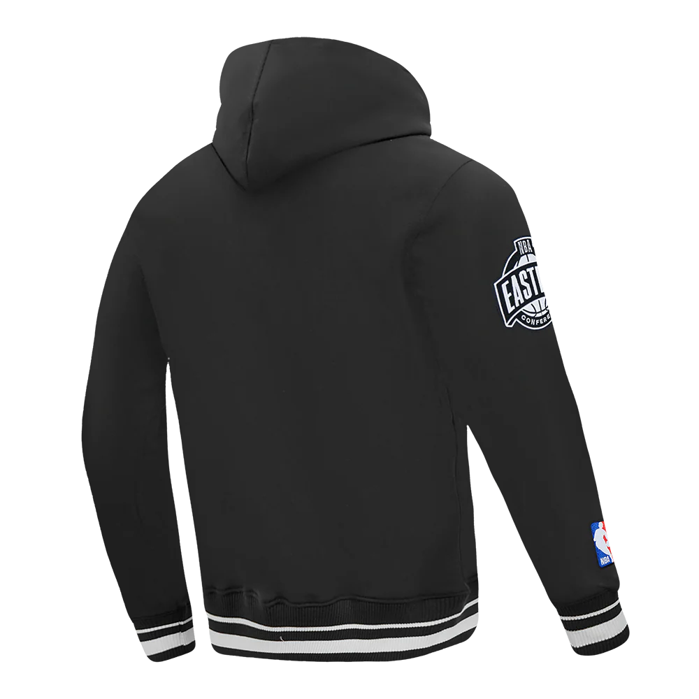 NBA LOS ANGELES LAKERS LETTERMAN MEN'S PULL OVER HOODIE (BLACK) - Image 4