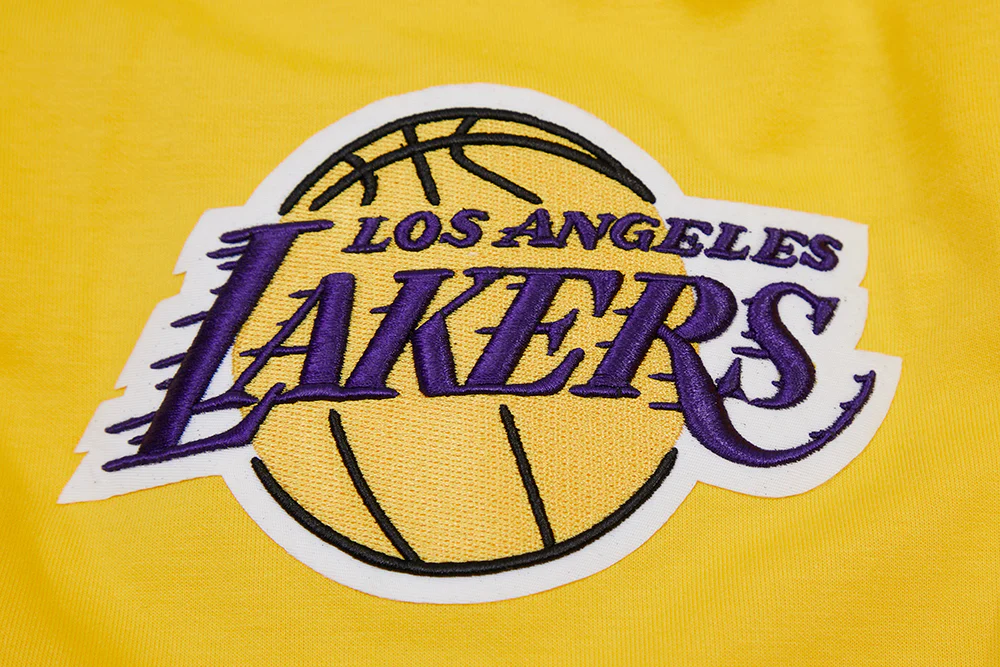 NBA LOS ANGELES LAKERS CLASSIC CHENILLE MEN'S FULL ZIP HOODIE (YELLOW) - Image 5