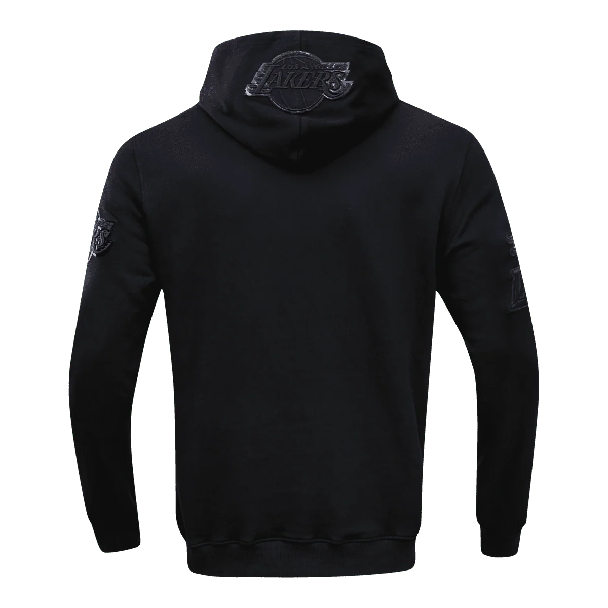 NBA LOS ANGELES LAKERS TRIPLE BLACK LOGO MEN'S PULLOVER HOODIE (BLACK) - Image 4