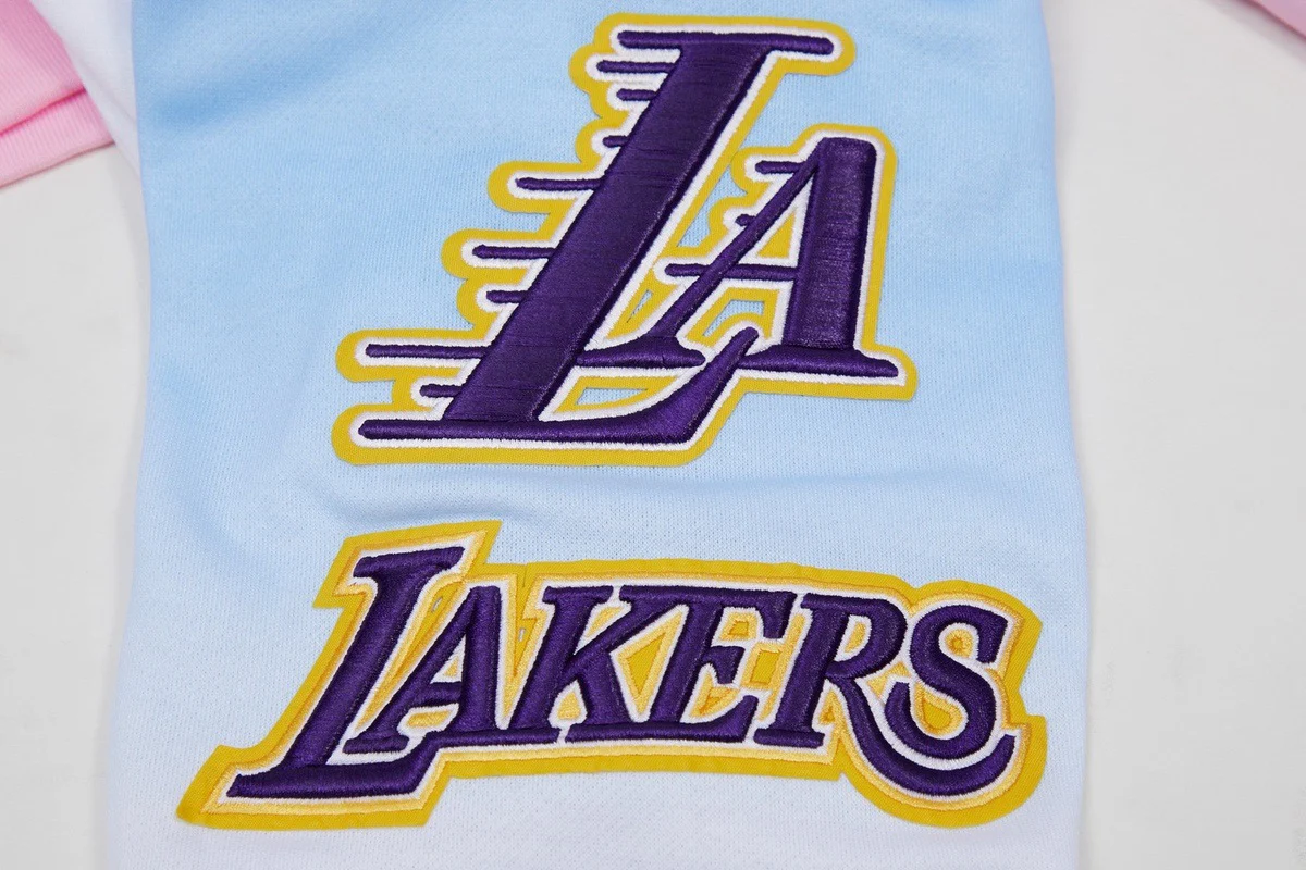 NBA LOS ANGELES LAKERS LOGO PRO TEAM MEN'S PULLOVER HOODIE (BLUE/WHITE/PINK) - Image 6