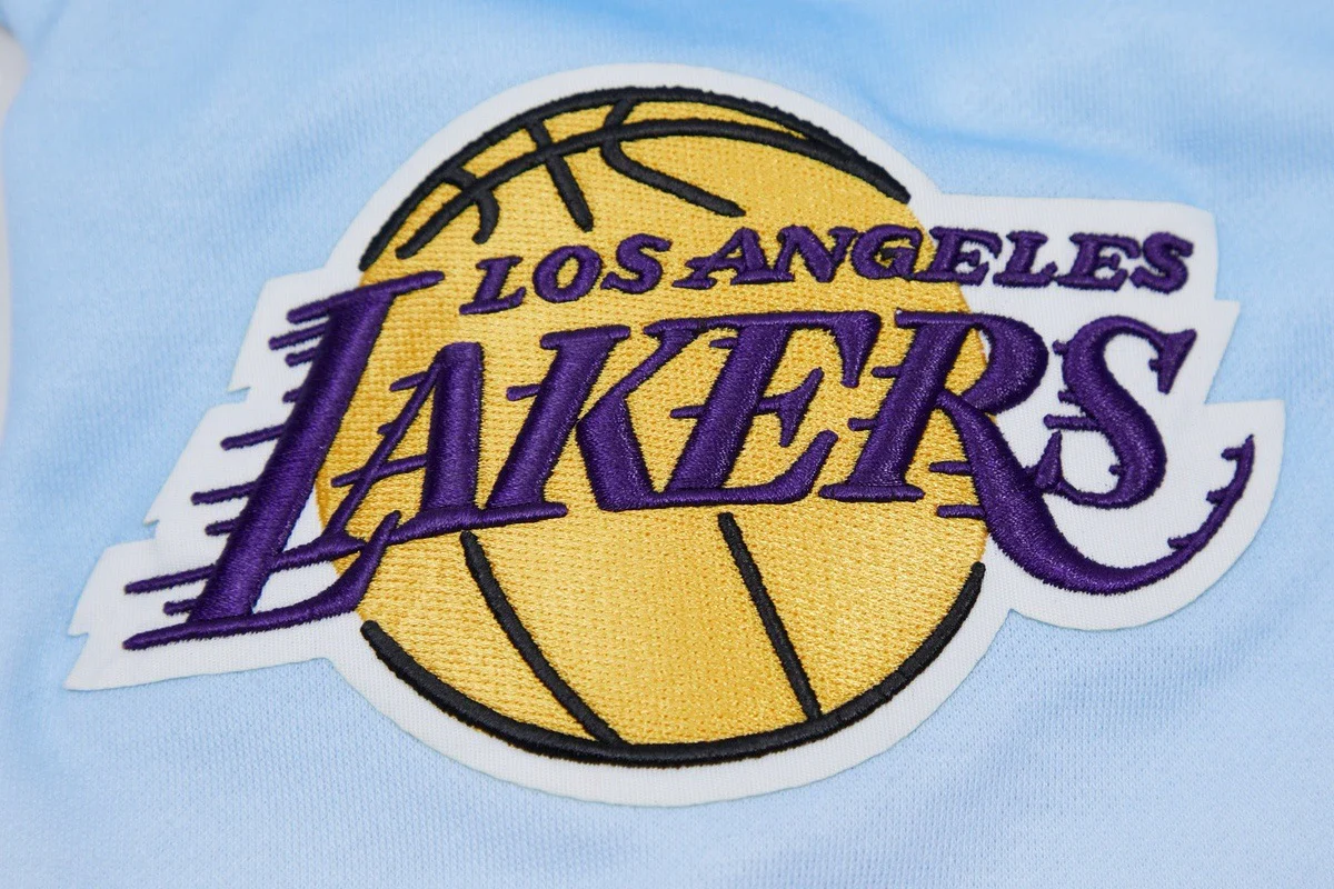 NBA LOS ANGELES LAKERS LOGO PRO TEAM MEN'S PULLOVER HOODIE (BLUE/WHITE/PINK) - Image 7
