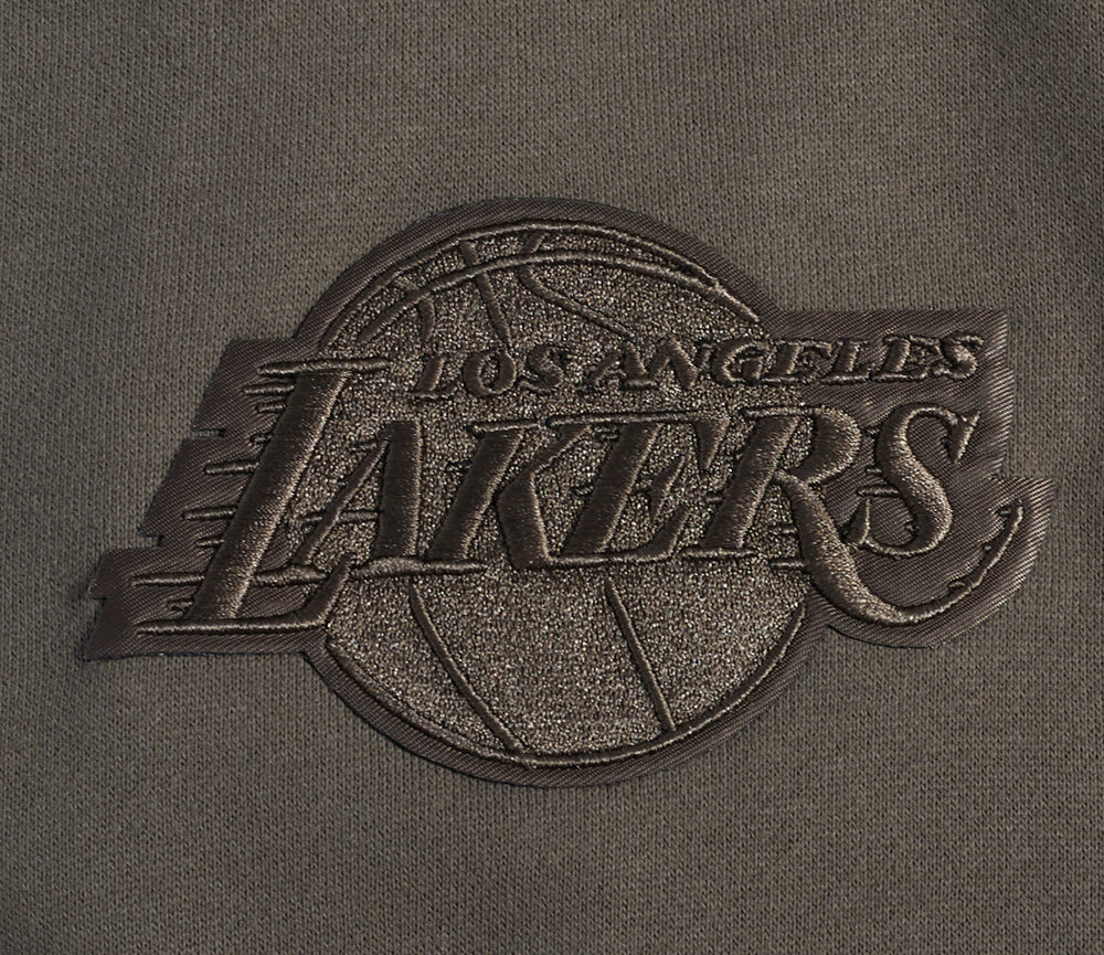 NBA LOS ANGELES LAKERS NEUTRAL MEN'S DROP SHOULDER PULLOVER HOODIE (DARK TAUPE) - Image 8