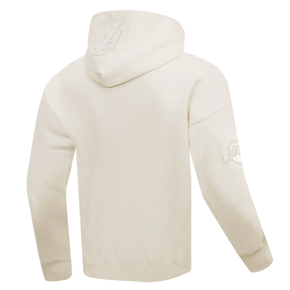 NBA LOS ANGELES LAKERS NEUTRAL DROP SHOULDER FLEECE PULLOVER HOODIE (EGGSHELL) - Image 10