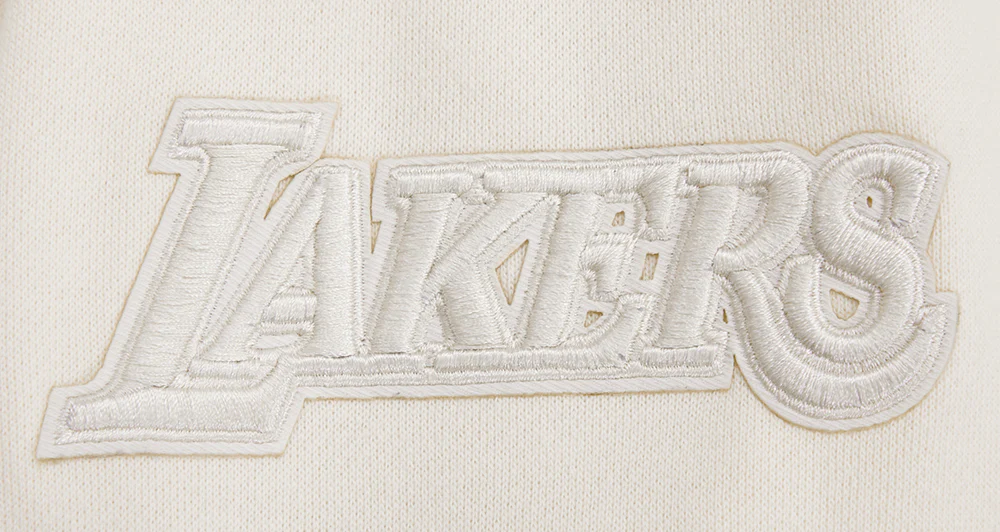 NBA LOS ANGELES LAKERS NEUTRAL DROP SHOULDER FLEECE PULLOVER HOODIE (EGGSHELL) - Image 5