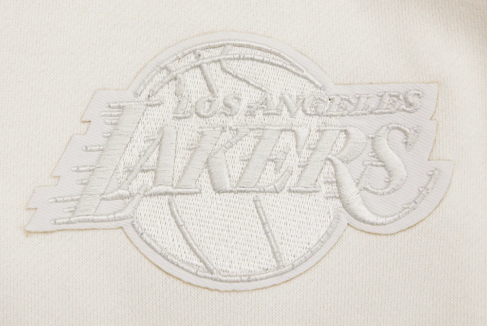 NBA LOS ANGELES LAKERS NEUTRAL DROP SHOULDER FLEECE PULLOVER HOODIE (EGGSHELL) - Image 7