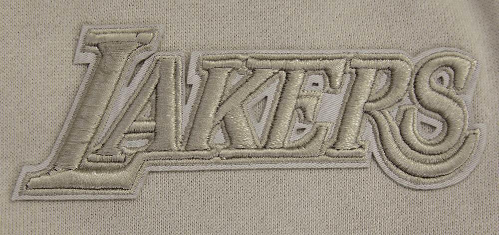 NBA LOS ANGELES LAKERS NEUTRAL DROP SHOULDER FLEECE PULLOVER HOODIE (TAUPE) - Image 8