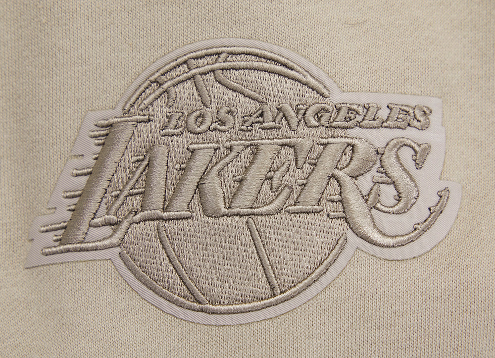 NBA LOS ANGELES LAKERS NEUTRAL DROP SHOULDER FLEECE CREWNECK (TAUPE) - Image 8