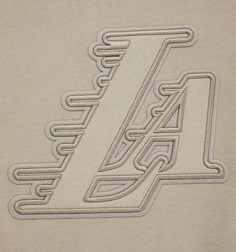 NBA LOS ANGELES LAKERS NEUTRAL DROP SHOULDER FLEECE CREWNECK (TAUPE) - Image 9