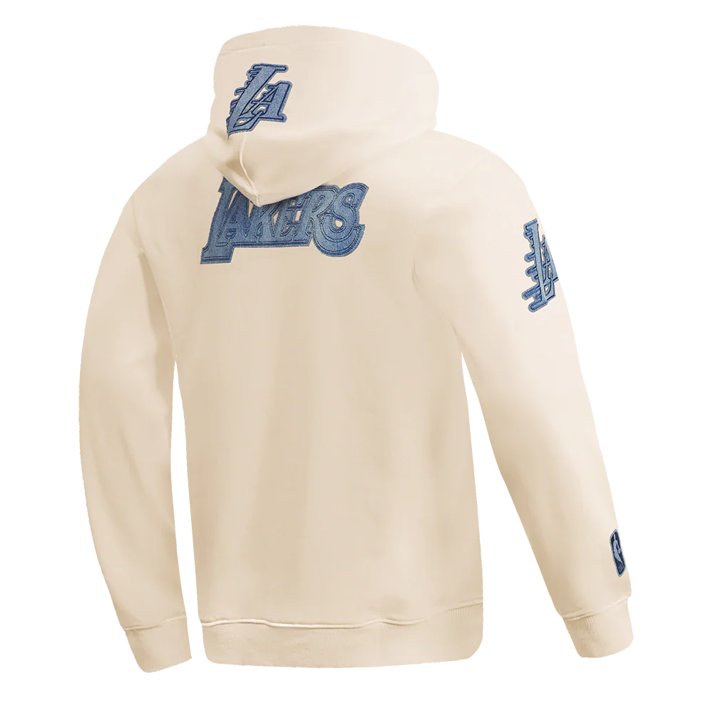 NBA LOS ANGELES LAKERS VARSITY BLUES MEN'S PULLOVER HOODIE (LINEN) - Image 4