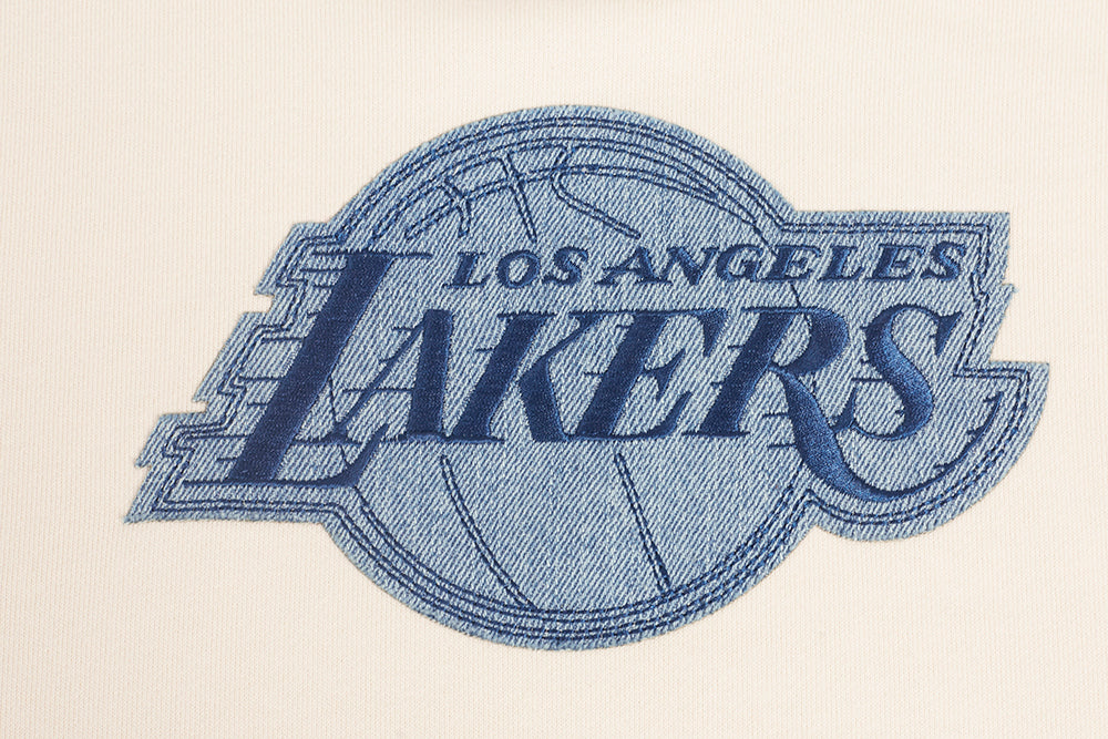 NBA LOS ANGELES LAKERS VARSITY BLUES MEN'S PULLOVER HOODIE (LINEN) - Image 5