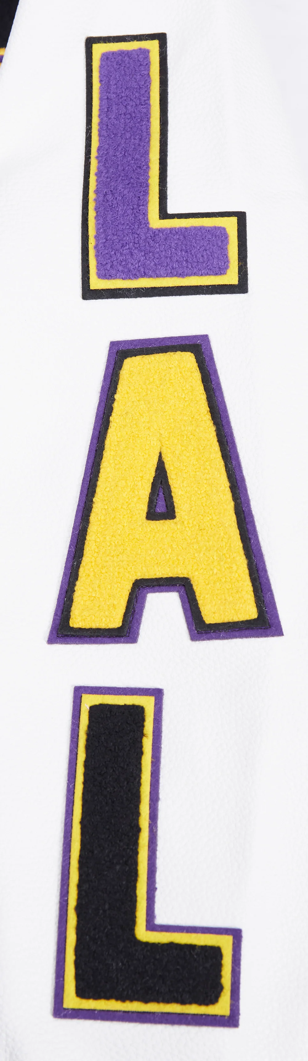 NBA LOS ANGELES LAKERS SCRIPT TAIL MEN'S RIB WOOL VARSITY (BLACK/WHITE) - Image 8