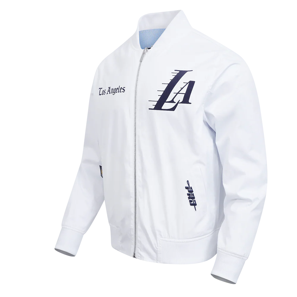 NBA LOS ANGELES LAKERS COUNTRY CLUB MEN'S SEERSUCKER JACKET (SEERSUCKER BLUE) - Image 6
