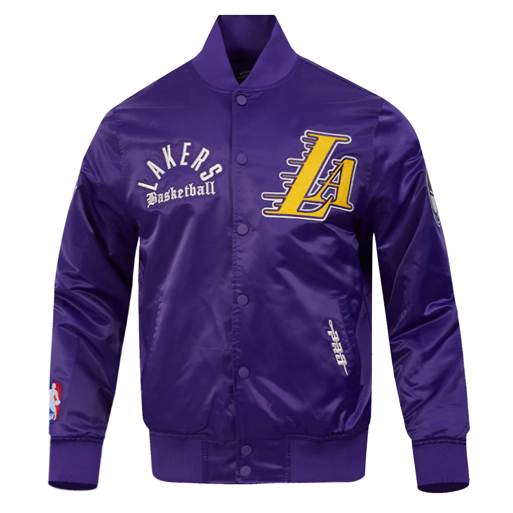 NBA LOS ANGELES LAKERS MODERN ORIGINALS MEN'S SATIN JACKET (Purple) - Image 3