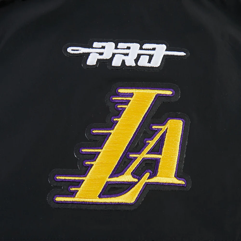 NBA LOS ANGELES LAKERS PRE GAME MEN'S JACKET (BLACK) - Image 12