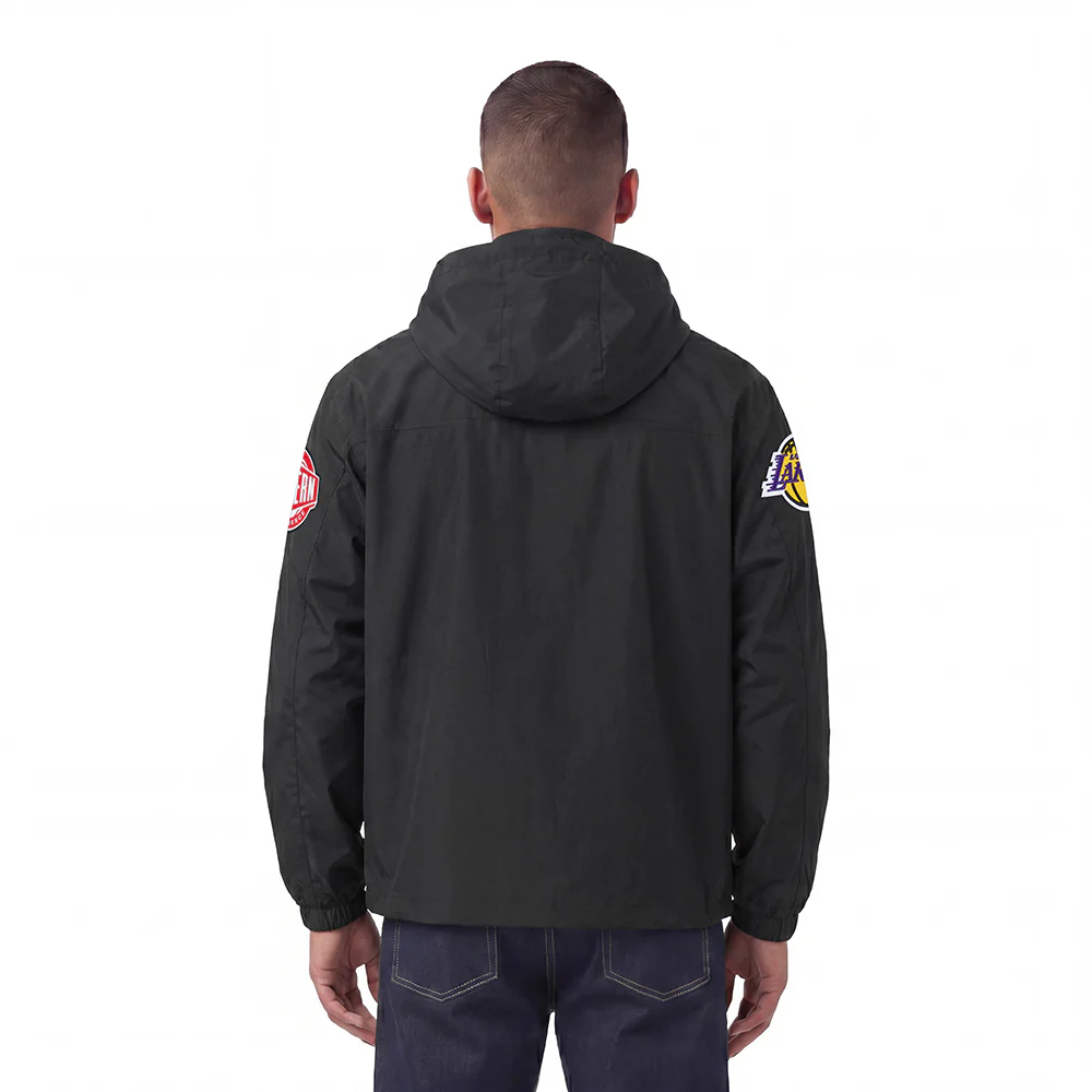 NBA LOS ANGELES LAKERS PRE GAME MEN'S JACKET (BLACK) - Image 4