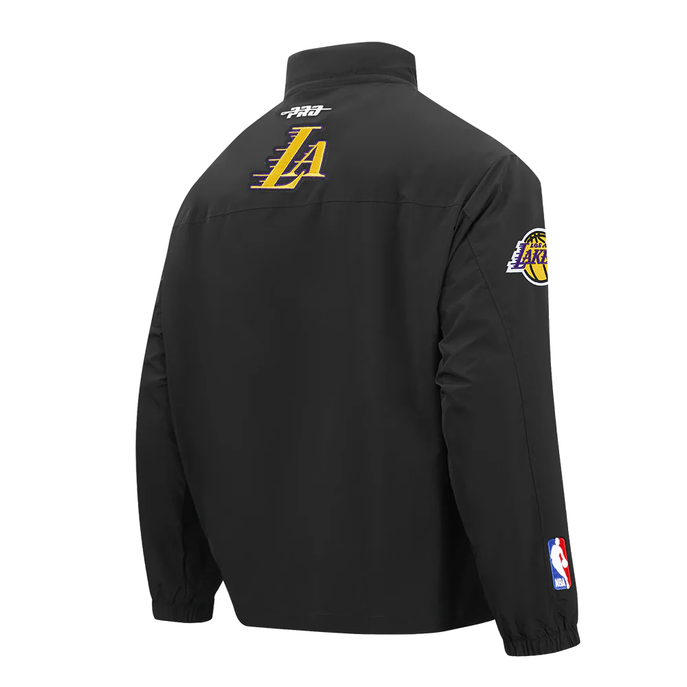 NBA LOS ANGELES LAKERS PRE GAME MEN'S JACKET (BLACK) - Image 6