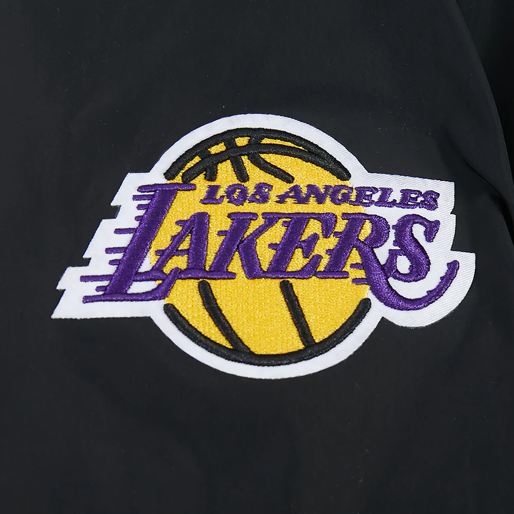 NBA LOS ANGELES LAKERS PRE GAME MEN'S JACKET (BLACK) - Image 7