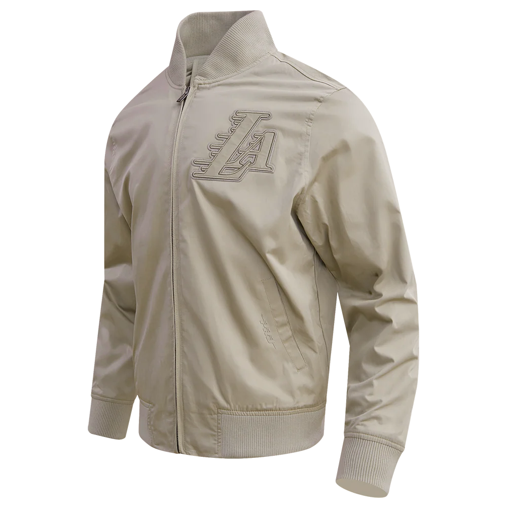 NBA LOS ANGELES LAKERS NEUTRAL MEN'S TWILL JACKET (DARK TAUPE) - Image 10