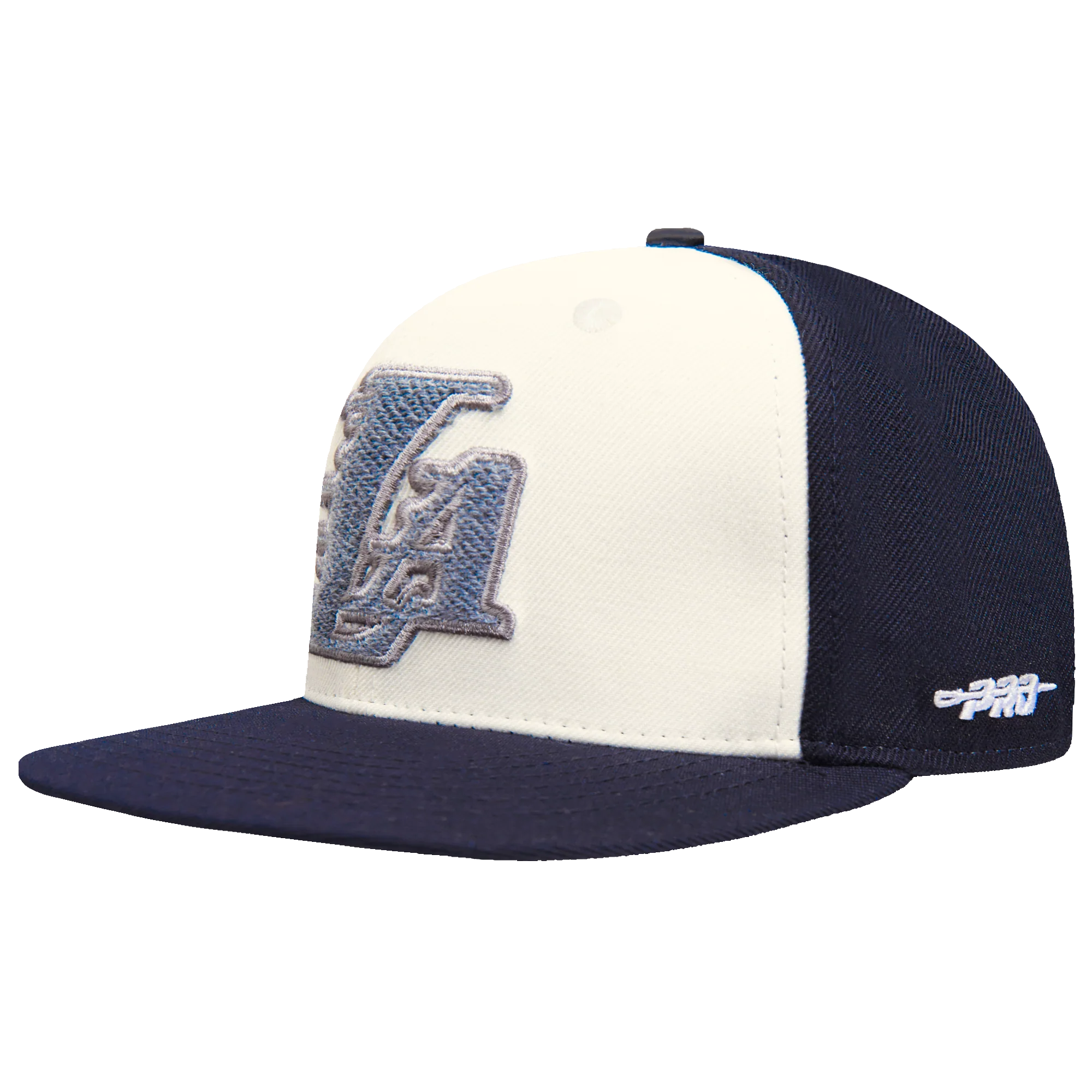 NBA LOS ANGELES LAKERS REVERSE FRENCH TERRY PINCH FRONT SNAPBACK HAT (EGGSHELL/ BLACK) - Image 3
