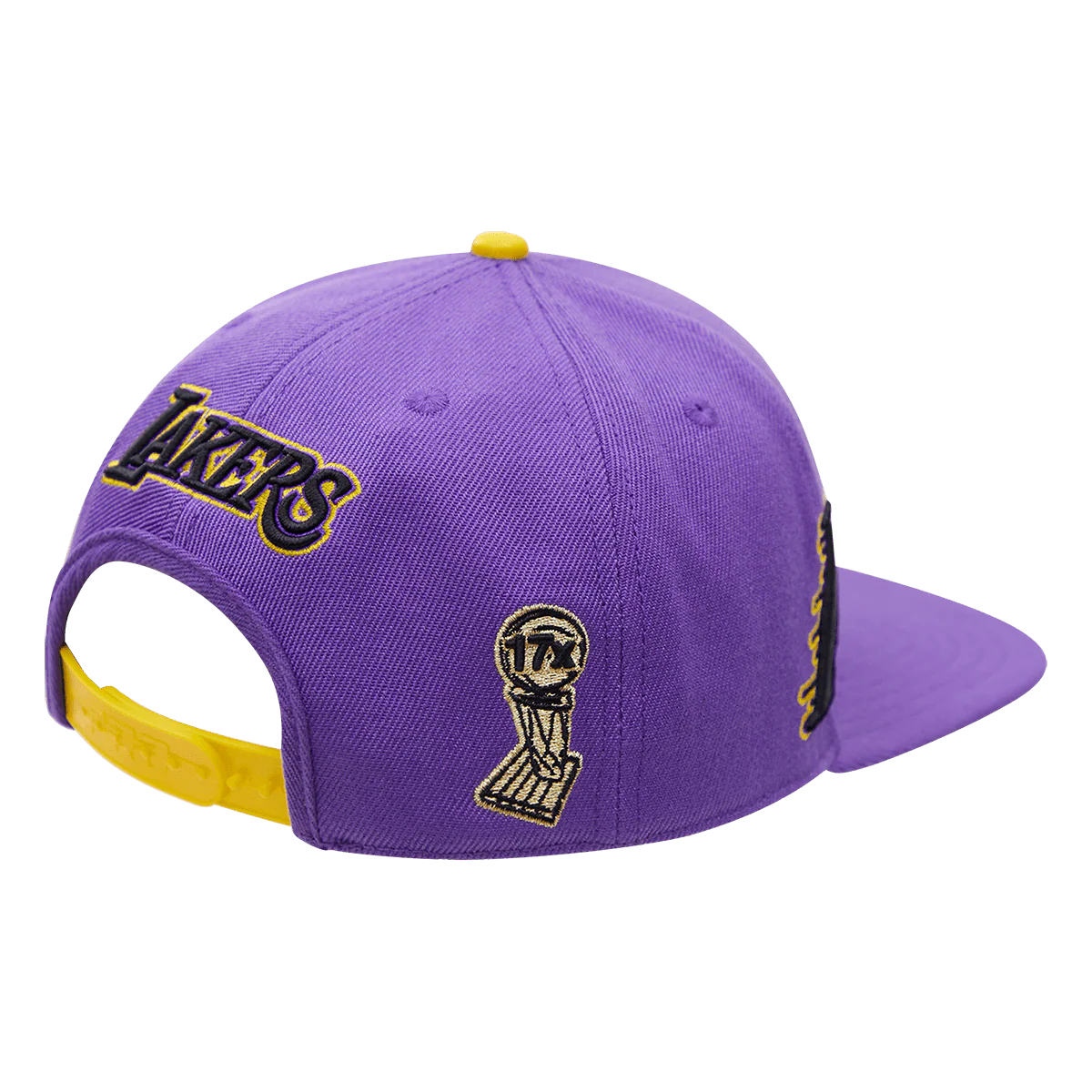 NBA LOS ANGELES LAKERS OLD ENGLISH UNISEX SNAPBACK HAT (PURPLE) - Image 3