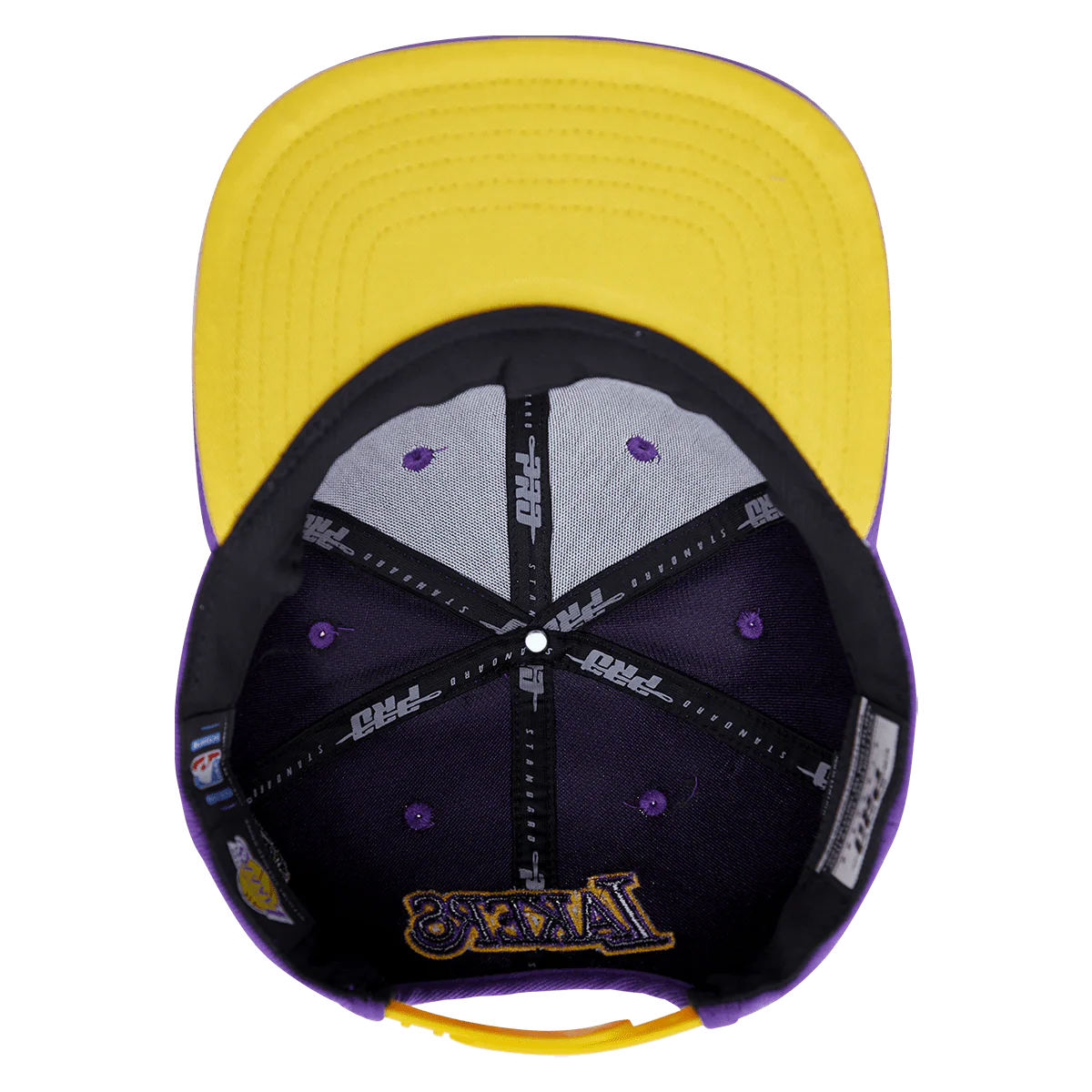 NBA LOS ANGELES LAKERS OLD ENGLISH UNISEX SNAPBACK HAT (PURPLE) - Image 5