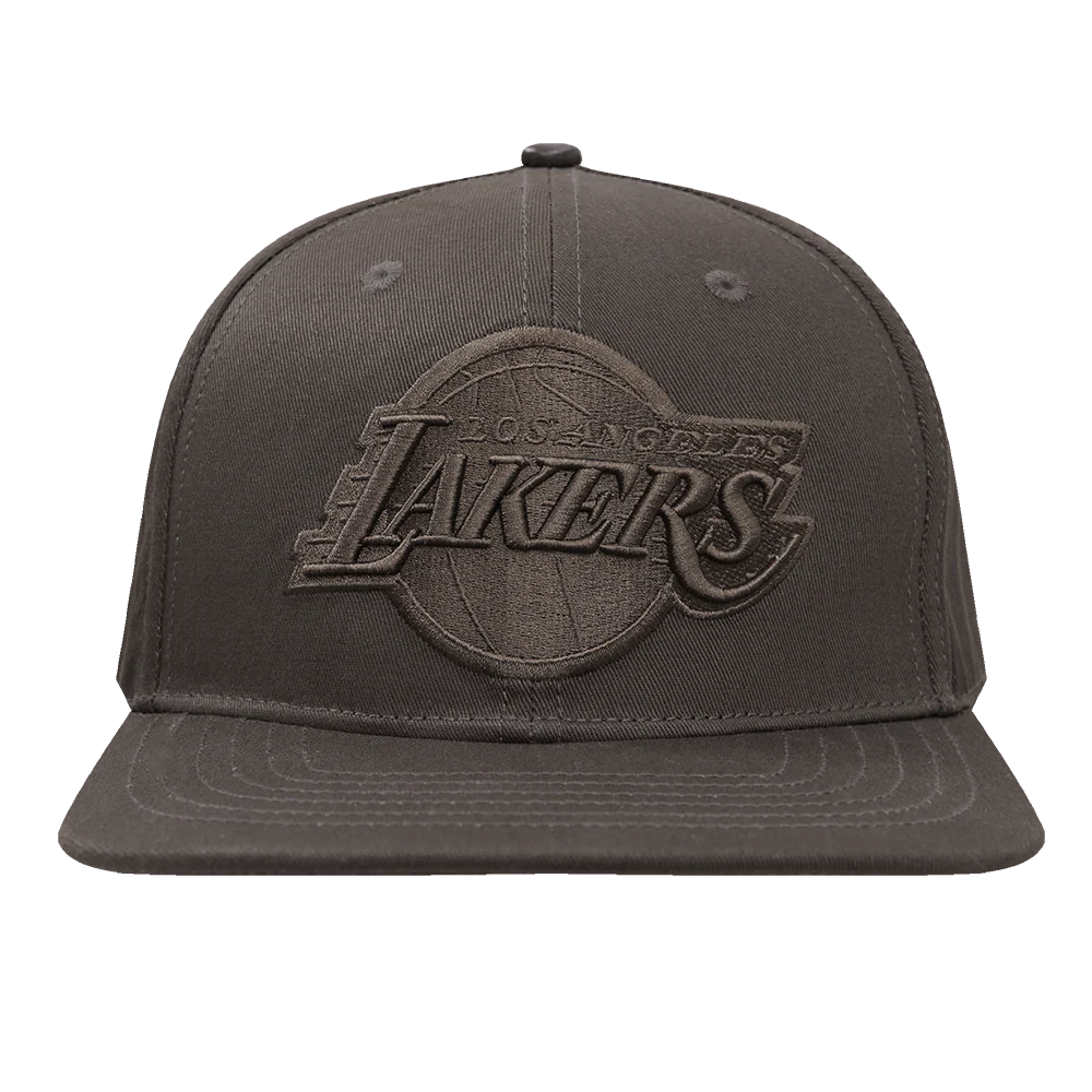 NBA LOS ANGELES LAKERS NEUTRAL WOOL UNISEX SNAPBACK HAT (DARK TAUPE)