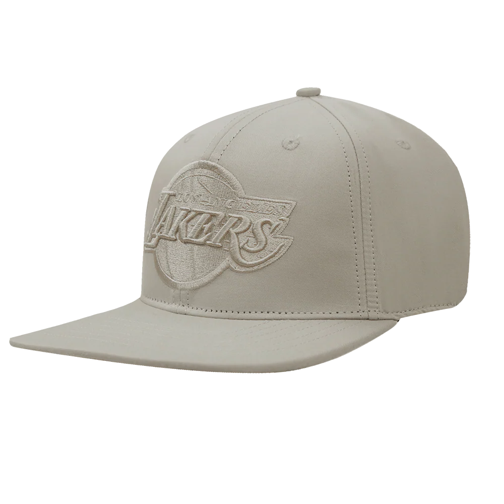 NBA LOS ANGELES LAKERS NEUTRAL WOOL UNISEX SNAPBACK HAT (TAUPE) - Image 4