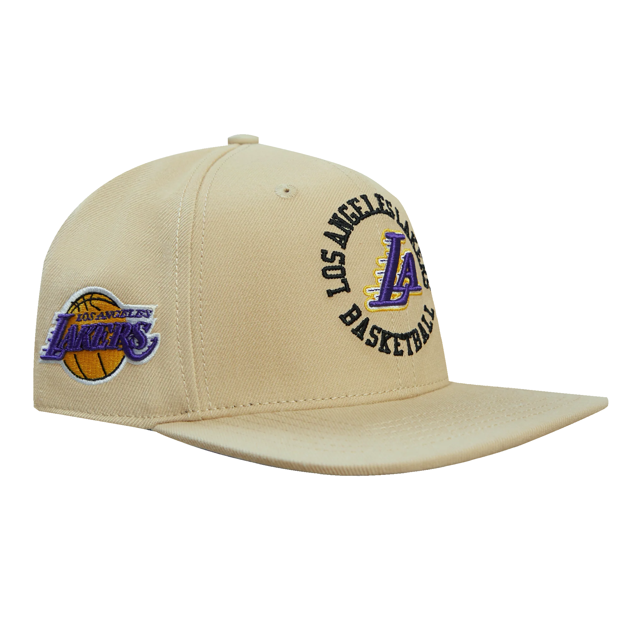 NBA LOS ANGELES LAKERS HYBRID UNISEX WOOL SNAPBACK HAT (KHAKI) - Image 2