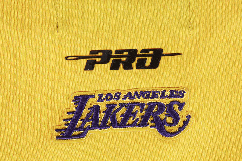 NBA LOS ANGELES LAKERS SCRIPT TAIL WOMEN'S BOYFRIEND TEE (YELLOW) - Image 6