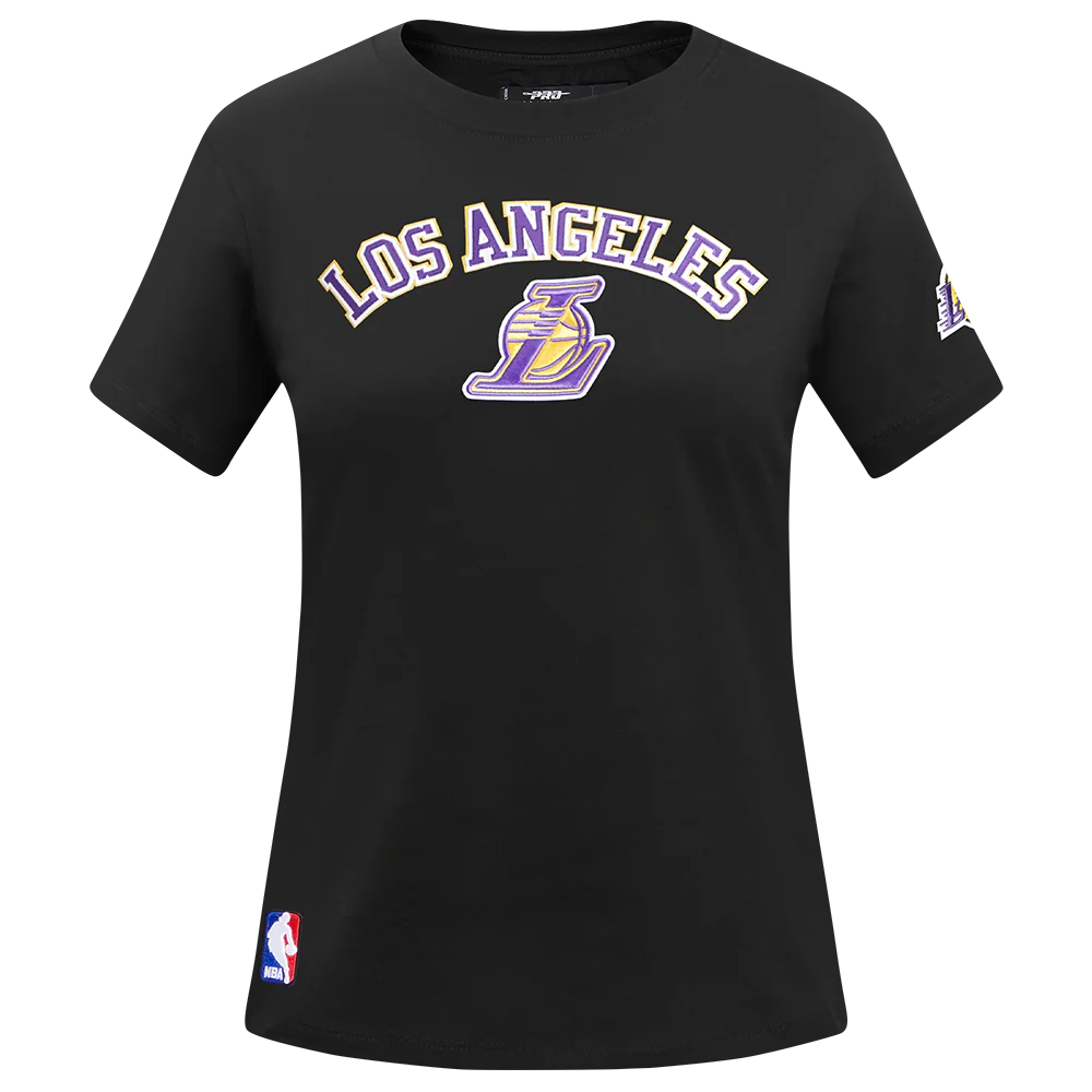 NBA LOS ANGELES LAKERS CLASSIC WOMEN'S WIND CTN BF TEE (BLACK)
