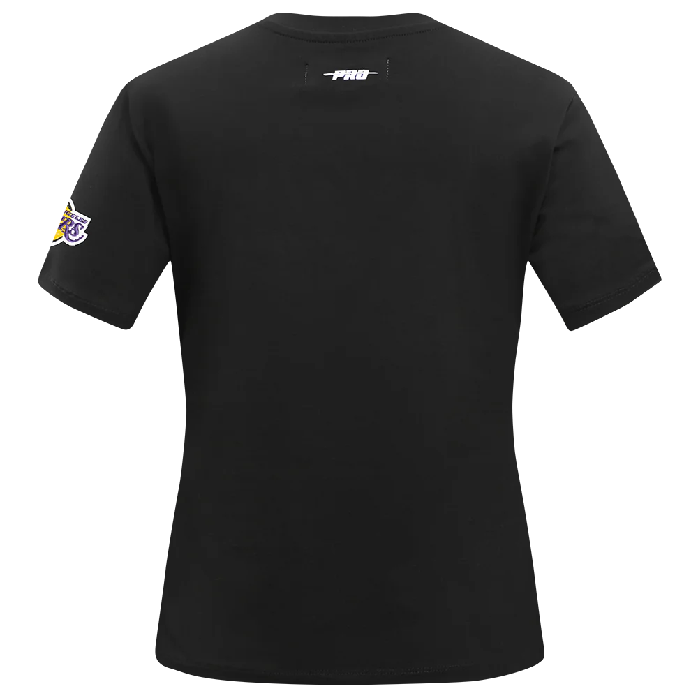 NBA LOS ANGELES LAKERS CLASSIC WOMEN'S WIND CTN BF TEE (BLACK) - Image 3