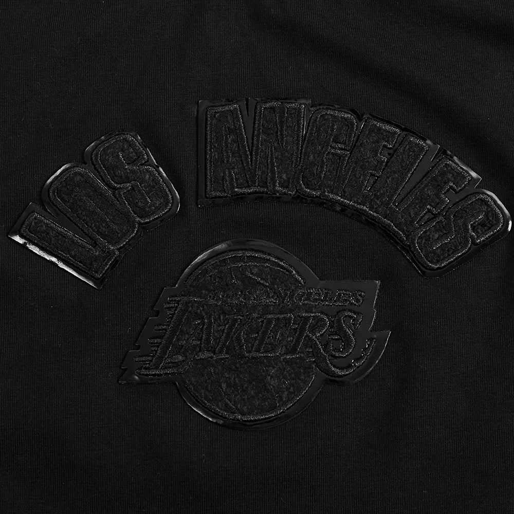 NBA LOS ANGELES LAKERS TRIPLE BLACK WOMEN'S RELAXED FIT RACERBACK (TRIPLE BLACK) - Image 7