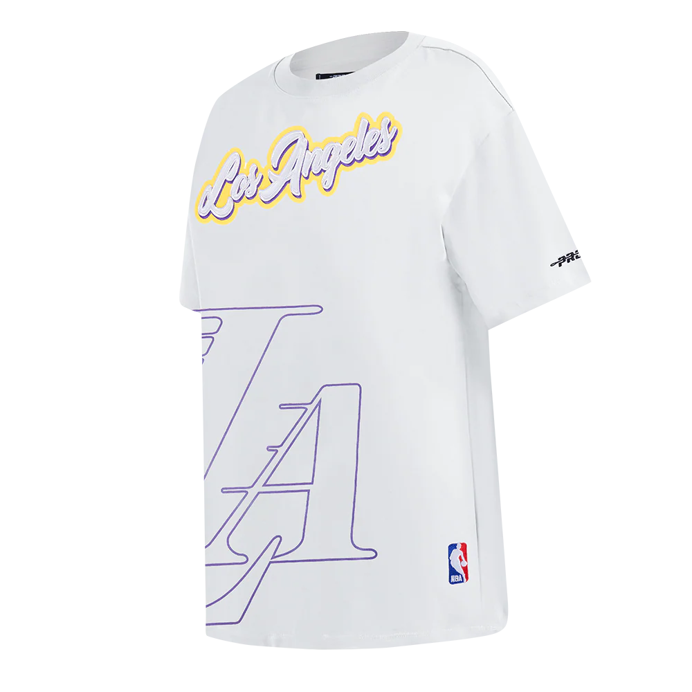 NBA LOS ANGELES LAKERS SHEER INFLUENCE WOMEN'S BOYFRIEND TEE (PURPLE) - Image 2