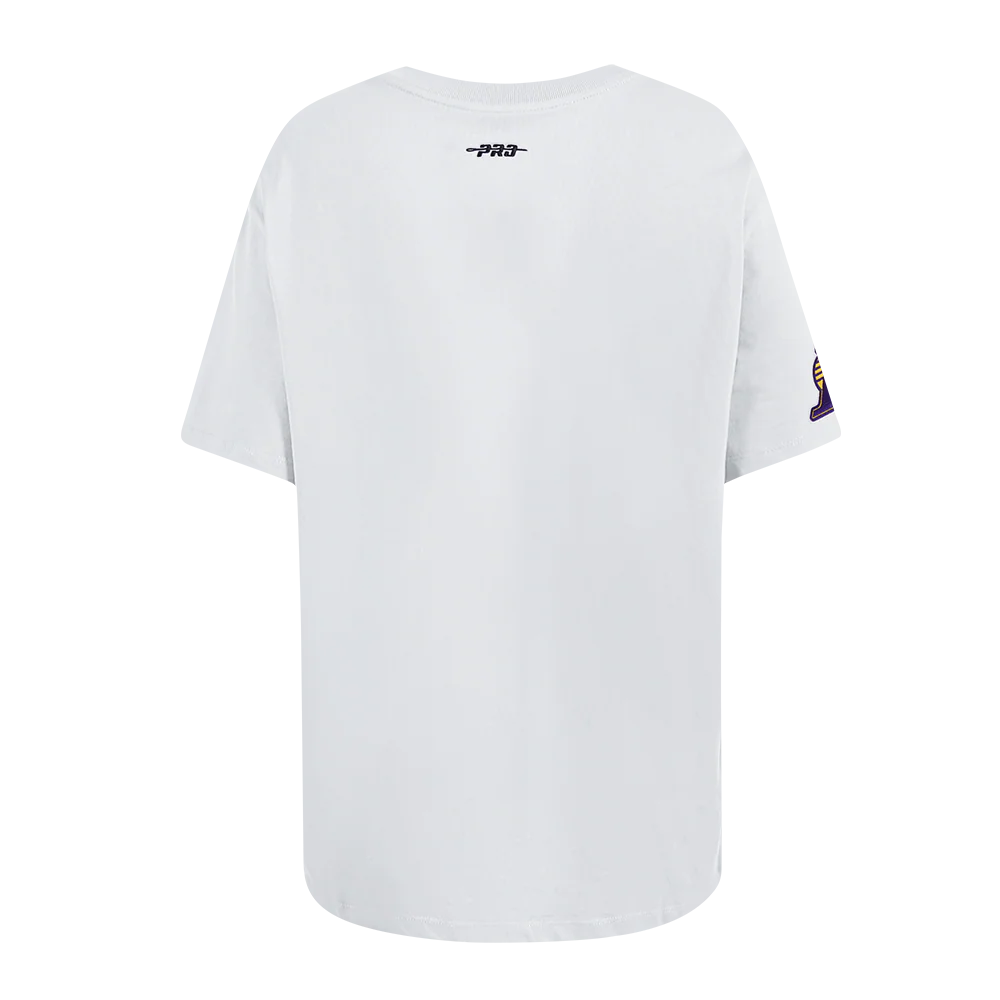 NBA LOS ANGELES LAKERS SHEER INFLUENCE WOMEN'S BOYFRIEND TEE (PURPLE) - Image 3