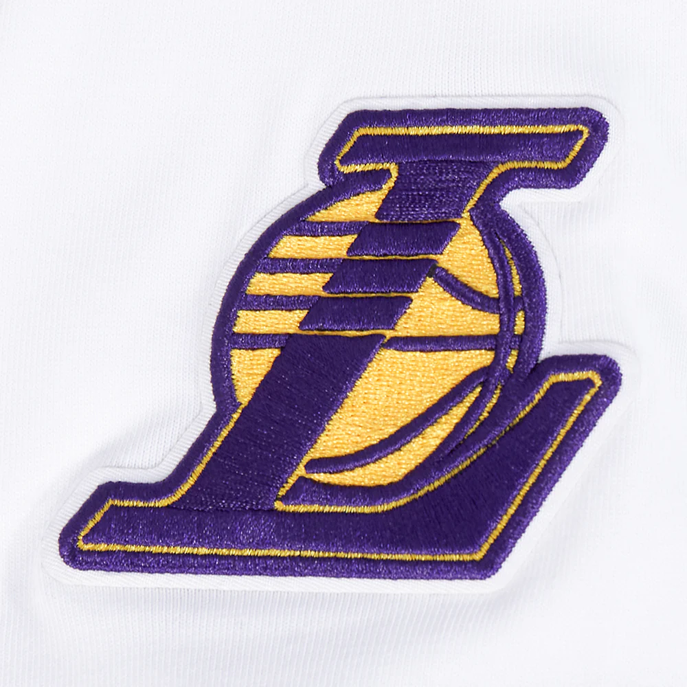 NBA LOS ANGELES LAKERS SHEER INFLUENCE WOMEN'S BOYFRIEND TEE (WHITE) - Image 7