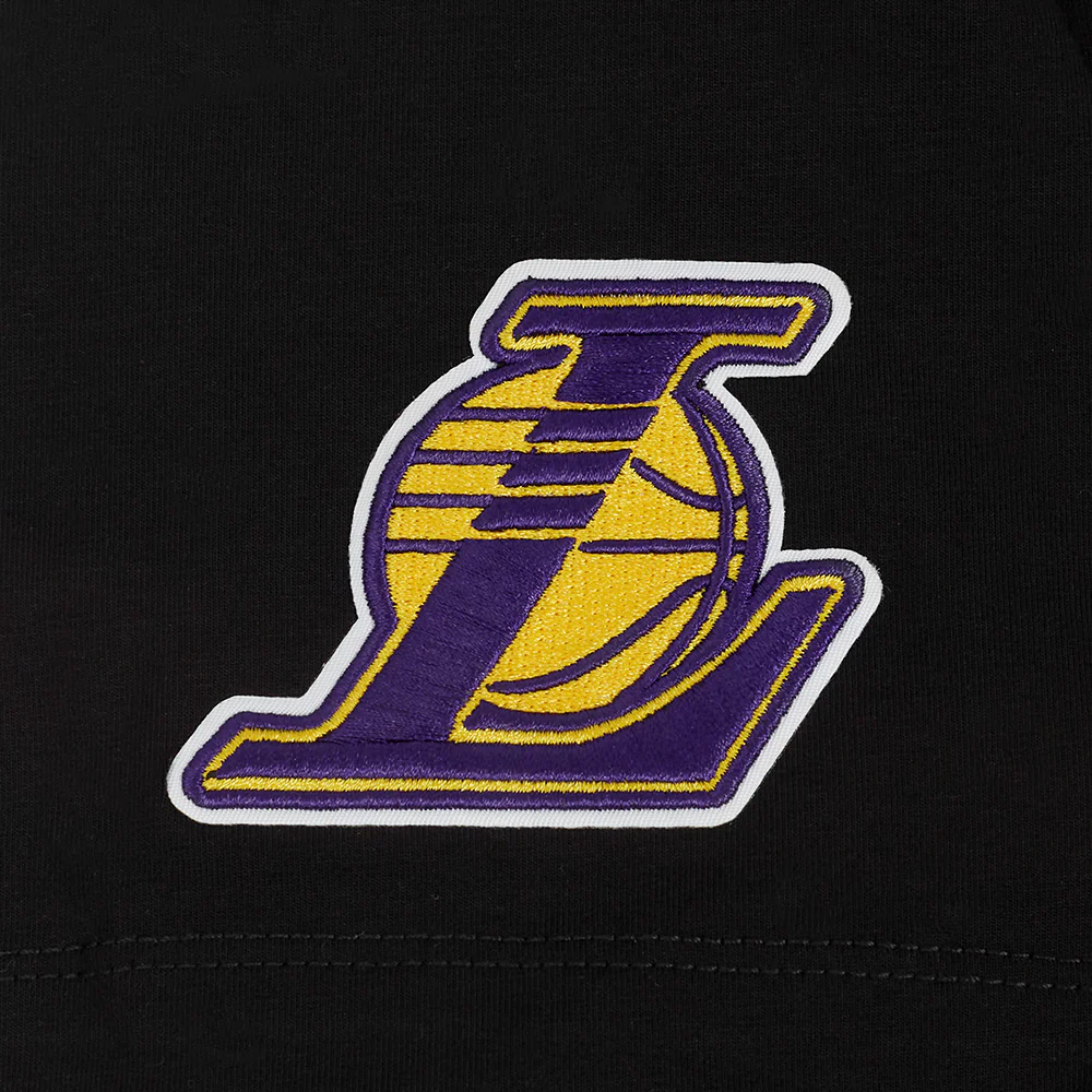NBA LOS ANGELES LAKERS SUGAR SKULL WOMEN'S SINGLE JERSEY BOXY TEE (BLACK) - Image 5