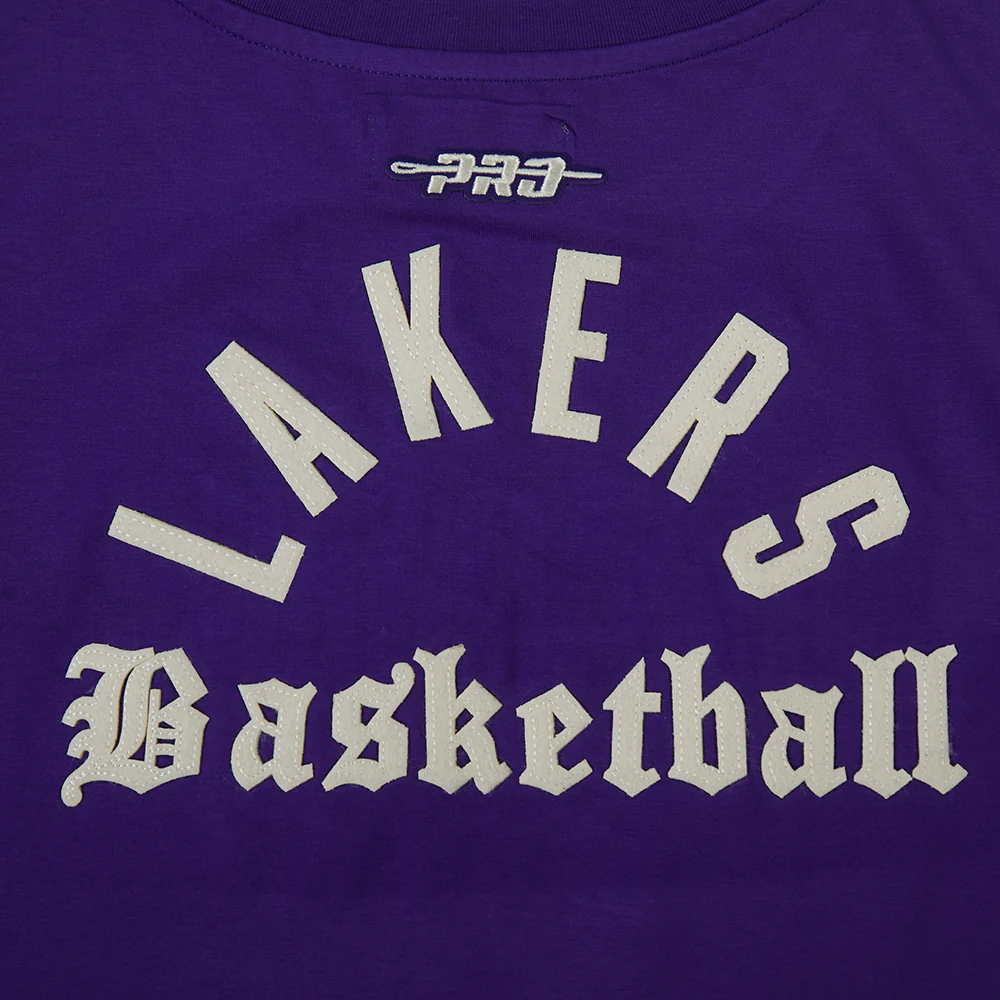 NBA LOS ANGELES LAKERS MODERN ORIGINALS WOMEN'S SJ BOXY TEE (PURPLE) - Image 6