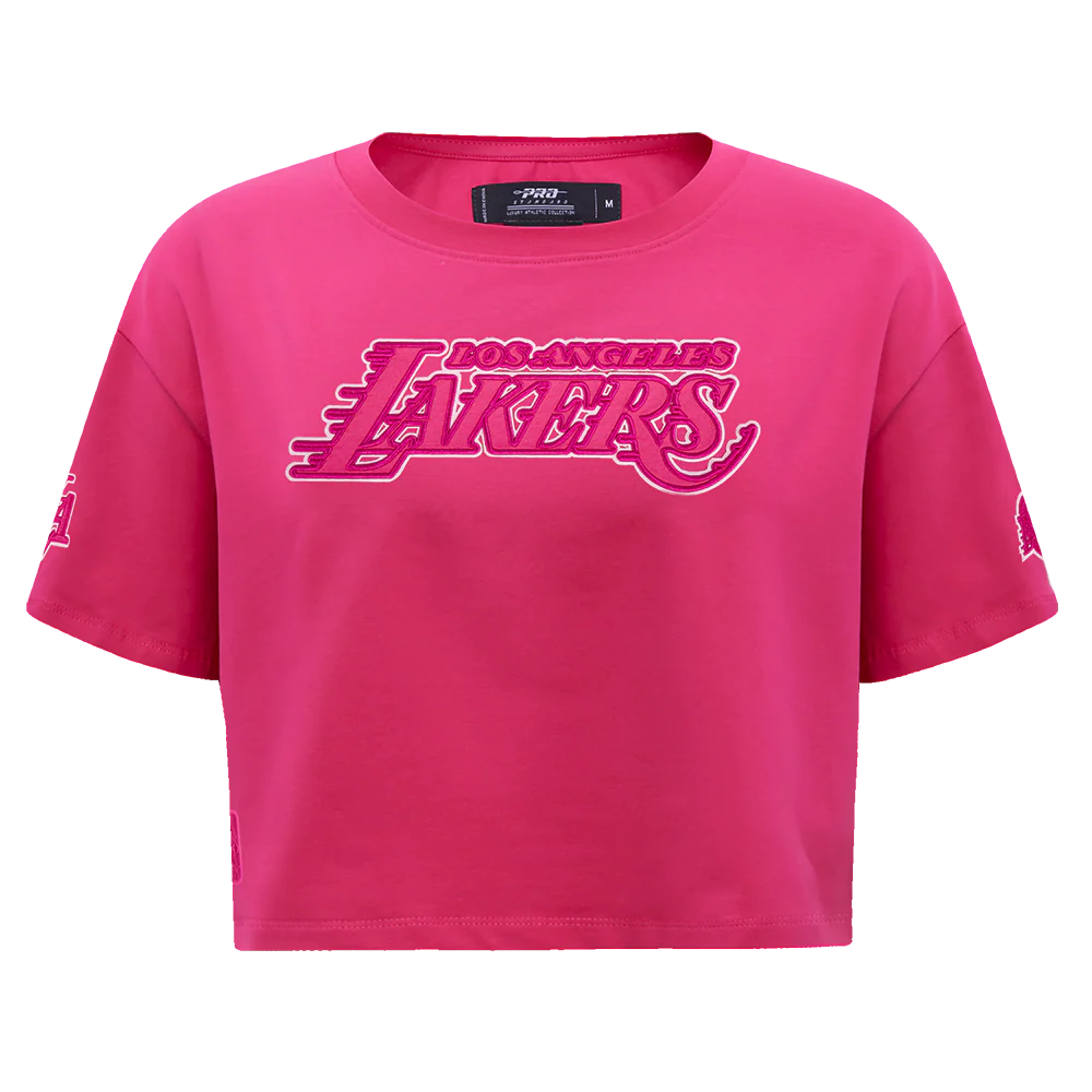 LOS ANGELES LAKERS CLASSIC TRIPLE PINK WOMEN'S SJ BOXY TEE (BEETROOT PURPLE) - Image 3