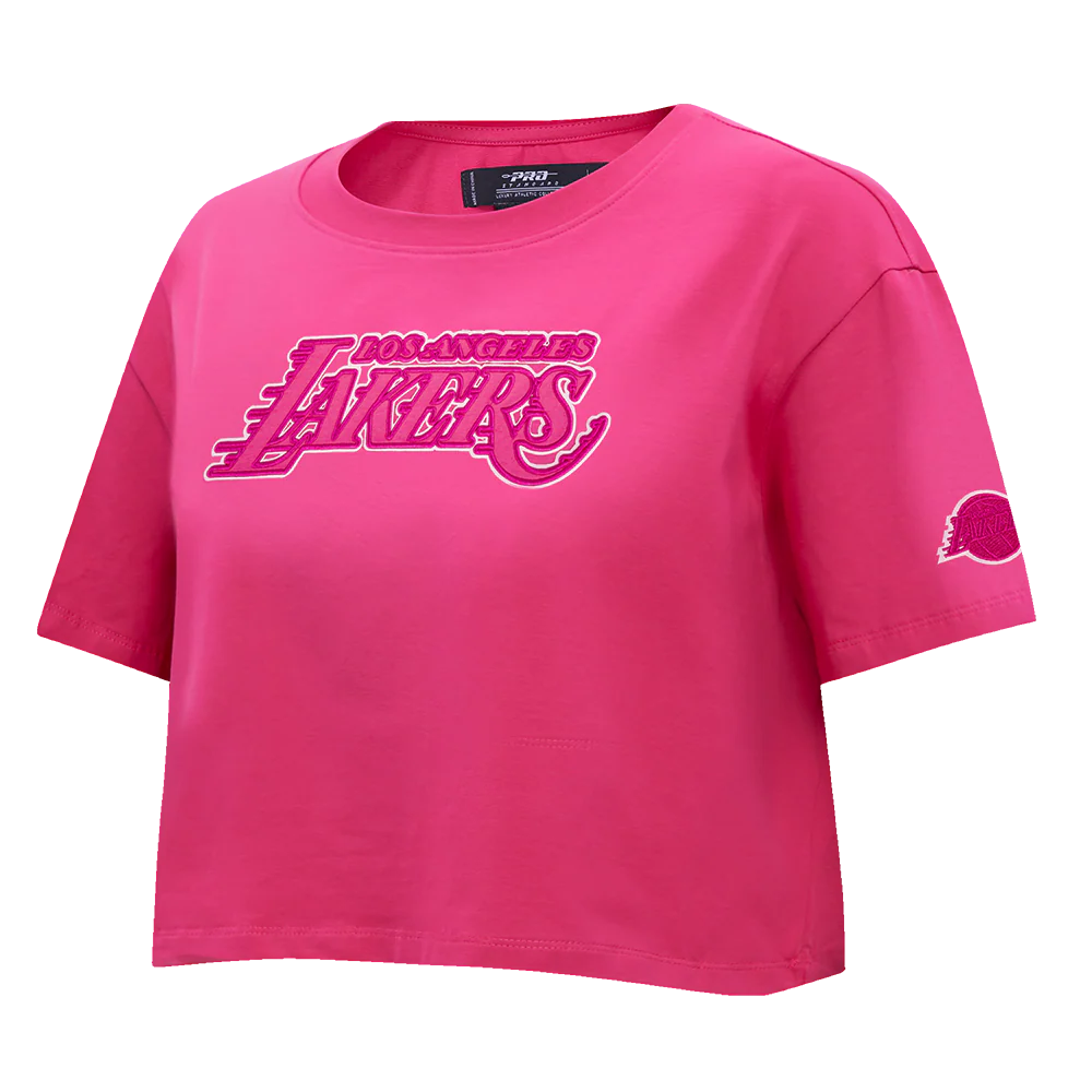 LOS ANGELES LAKERS CLASSIC TRIPLE PINK WOMEN'S SJ BOXY TEE (BEETROOT PURPLE) - Image 4